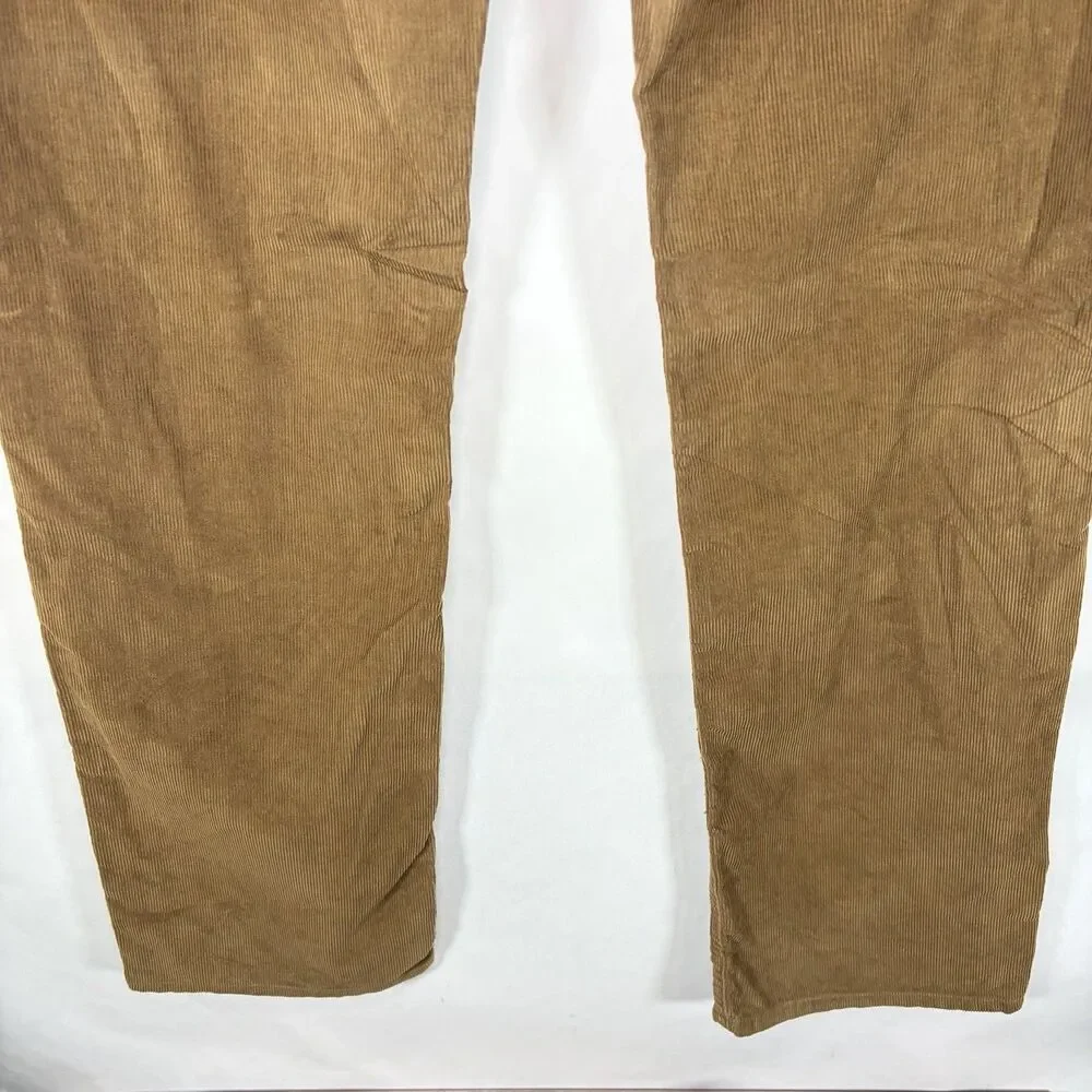 Banana Republic Straight Leg Corduroy Pants Men 32x34 (31x33 Actual) Light Brown
